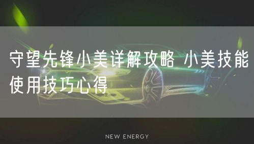 守望先锋小美详解攻略 小美技能使用技巧心得