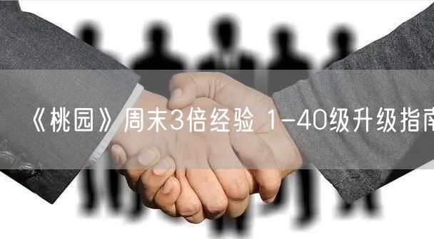 《桃园》周末3倍经验 1-40级升级指南