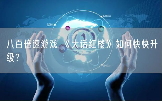 八百倍速游戏 《大话红楼》如何快快升级?