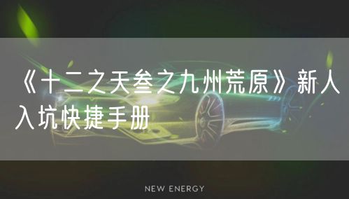 《十二之天叁之九州荒原》新人入坑快捷手册