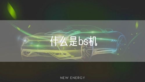 什么是bs机