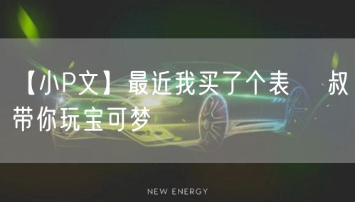 【小P文】最近我买了个表 囧叔带你玩宝可梦