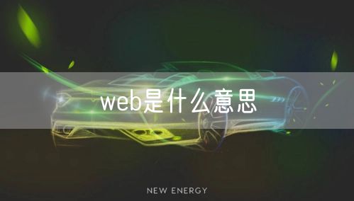 web是什么意思