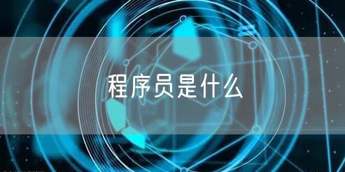 程序员是什么