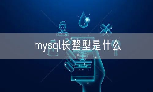 mysql长整型是什么