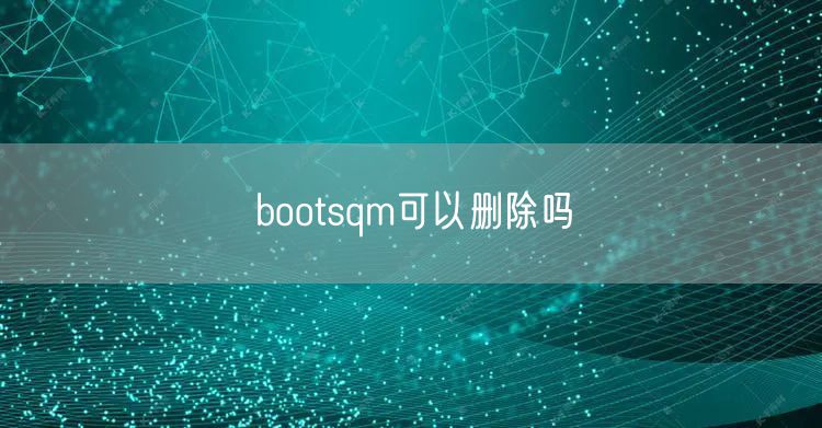 bootsqm可以删除吗