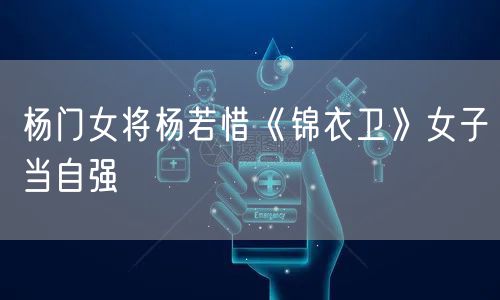 杨门女将杨若惜《锦衣卫》女子当自强