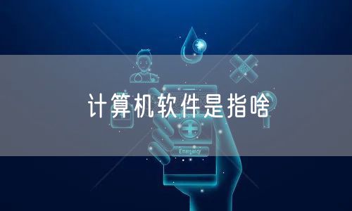 计算机软件是指啥