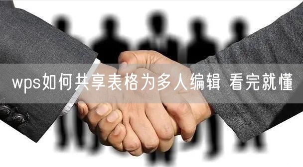 wps如何共享表格为多人编辑 看完就懂