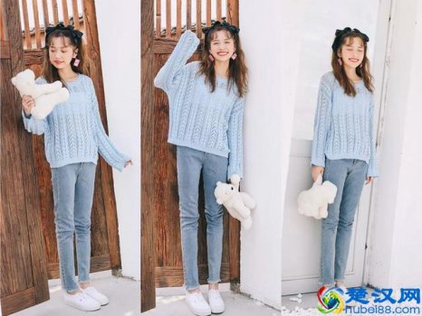  毛衣配什么牛仔裤好看吗（时髦复古风女王穿搭）