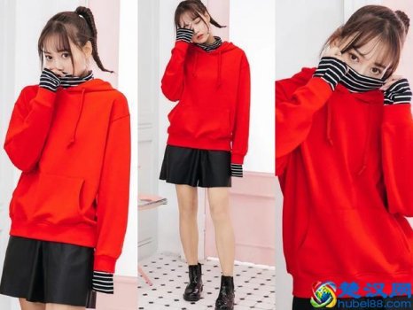  红色卫衣配什么裤子好看吗（女生红色卫衣穿搭技巧）