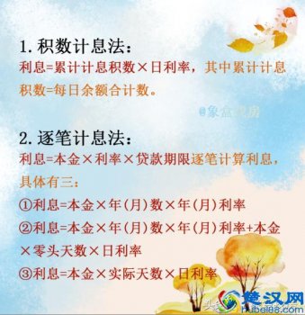  房贷利息是多少，贷款利息怎么算！