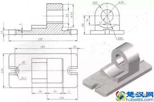  零件剖面图怎么看方向（剖面图哪里需要涂黑）