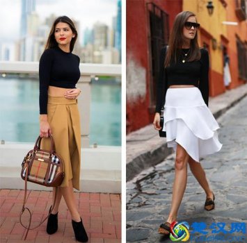  黑色衣服搭配什么下装好看（黑色上衣穿搭示范图）