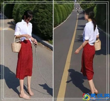  红色半身裙搭什么上衣（夏季红色裙子配什么上衣好看）