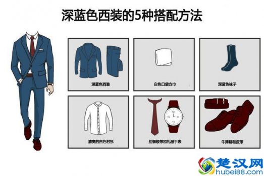 深蓝色西装衬衫搭配什么裤子好看(男士深蓝色西装搭配指南)